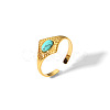 Synthetic Turquoise Cuff Rings for Women PX1899-3-1