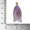 Natural Amethyst & Synthetic Turquoise Carved Pendants G-Z084-01G-08-3