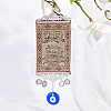 Zinc Alloy & Cloth Hanging Pendant Decorations HJEW-WH0036-22-4