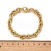 304 Stainless Steel Cable Chain Bracelets for Women BJEW-Q050-01B-G-3