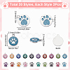 40Pcs 20 Styles Enamel Pendants ENAM-SP0001-01-2