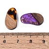 Mixed Styles Transparent Resin & Walnut Wood Pendants RESI-N053-26-4
