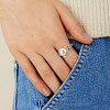 10Pcs Adjustable Brass Filigree Ring Settings KK-NB0003-03-5