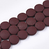 Spray Painted Non-magnetic Synthetic Hematite Beads Strands G-T116-02-21-1