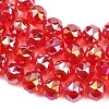Transparent Electroplate Glass Beads Strands EGLA-N002-34C-B15-4