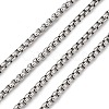 Tarnish Resistant 304 Stainless Steel Box Chains CHS-K001-37A-1