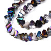 Electroplate Glass Beads Strands X-EGLA-N002-06E-3