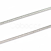 Tarnish Resistant 3.28 Feet 304 Stainless Steel Snake Chains X-CHS-L001-163-0.9mm-1