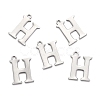 Tarnish Resistant 304 Stainless Steel Alphabet Charms STAS-H122-H-P-2