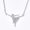 Non-Tarnish 201 Stainless Steel Pendant Necklaces LS-NJEW-T009-JN110-1-40-1