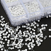 10 Style 12/0 & 8/0 Round Transparent & Silver Lined Round Hole & Trans & Opaque Colours Seed & Ceylon Glass Seed Beads SEED-YW0001-35-8