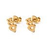 PVD Vacuum Plating 304 Stainless Steel Stud Earring and Pendant Necklace Set LS-SJEW-C002-01A-G-5