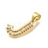Rack Plating Brass Micro Pave Cubic Zirconia Pendants KK-L226-100G-J-2