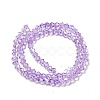 Transparent Electroplate Glass Beads Strands EGLA-S056-4mm-23-2