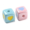 Opaque Colourful Acrylic Enamel Beads OACR-L001-03-3