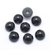 Natural Dyed & Heated Black Agate Cabochons G-P393-R02-6mm-1