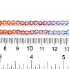 Gradient Color Baking Paint Glass Bead Strands DGLA-A039-T2mm-A015-5