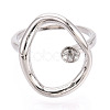 Oval Brass Cup Peg Ring Settings KK-N274-38P-2
