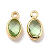 Eco-Friendly Brass with Glass Pendants KK-K268-01Q-2