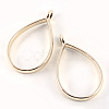 Rack Plating Alloy Teardrop Open Back Bezel Pendants PALLOY-S047-29E-FF-1