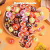 Thanksgiving Day Theme 100Pcs 5 Colors Opaque Acrylic Beads MACR-SP0001-01B-06-6