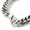 Non-Tarnish 201 Stainless Steel Cuban Link Chains Bracelet for Men Women Hand Polished BJEW-H550-07D-P-3
