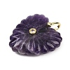 Natural Amethyst Carved Pendants G-C276-01G-03-2