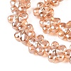 Electroplate Glass Beads Strands EGLA-T028-02F-3