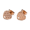 Ion Plating(IP) 304 Stainless Steel Stud Earring Findings STAS-I183-04A-RG-2