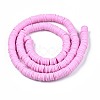 Handmade Polymer Clay Beads Strands CLAY-R089-6mm-057-2