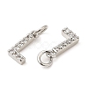Brass Micro Pave Grade AAA Cubic Zirconia Charms ZIRC-P067-11P-L-NR-3