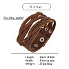 Cowhide Cord Multi-strand Bracelets FS-WGD603F-01-5