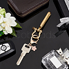 U-Shaped Brass Key Hook Shanckle Clasps KK-PH0004-97B-2