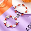 2Pcs Glass & Synthetic Turquoise Beads Stretch Bracelets BJEW-JB12483-04-2