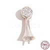 Rhodium Plated 925 Sterling Silver Pin Peg Bails STER-Z005-09P-1