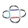 Handmade Lampwork Evil Eye Beaded Bracelets BJEW-JB06379-1