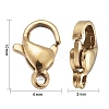 Ion Plating(IP) 304 Stainless Steel Lobster Claw Clasps STAS-H353-B-02G-3
