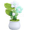 1Pc Hand Knitted Potted Plants Crochet Flower DJEW-SC0001-15B-1