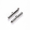 Tarnish Resistant 304 Stainless Steel Slide On End Clasp Tubes STAS-S115-01H-P-2