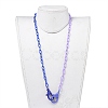 Personalized Two Tone ABS Plastic Cable Chain Necklaces NJEW-JN02825-06-4