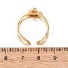 304 Stainless Steel with Enamel Cuff Rings for Women RJEW-Z116-01G-02-3