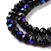 Electroplate Opaque Solid Color Glass Beads Strands EGLA-A044-P4mm-L18-3