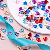 100Pcs 10 Colors Transparent Acrylic Charms MACR-YW0001-63-5