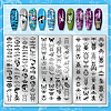 Stainless Steel DIY Nail Art Templates MRMJ-WH0092-180-3