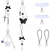 4Pcs Alloy Mobile Strap Sets DIY-SZ0009-99-1