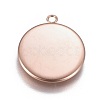Ion Plating(IP) 304 Stainless Steel Pendant Cabochon Settings X-STAS-G127-13-16mm-RG-2
