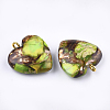 Assembled Bronzite and Imperial Jasper Pendants X-G-T111-04H-3