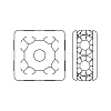 Preciosa® MAXIMA Crystal Multi-Stones Settings Y-PRC-MC8-00030-G-2