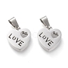 Non-Tarnish Valentine's Day 304 Stainless Steel Charms LS-STAS-F253-10P-1