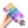 330Pcs 15 Colors Baking Paint Glass Beads Strands DGLA-YW0001-08-3